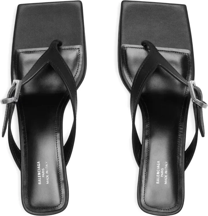 55mm Buckle-Fastening Square-Toe Sandals - Image 3