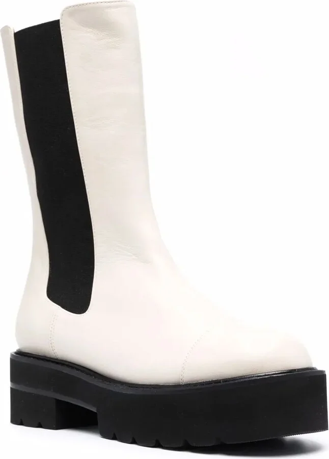 55mm Chunky Leather Boots - Image 2