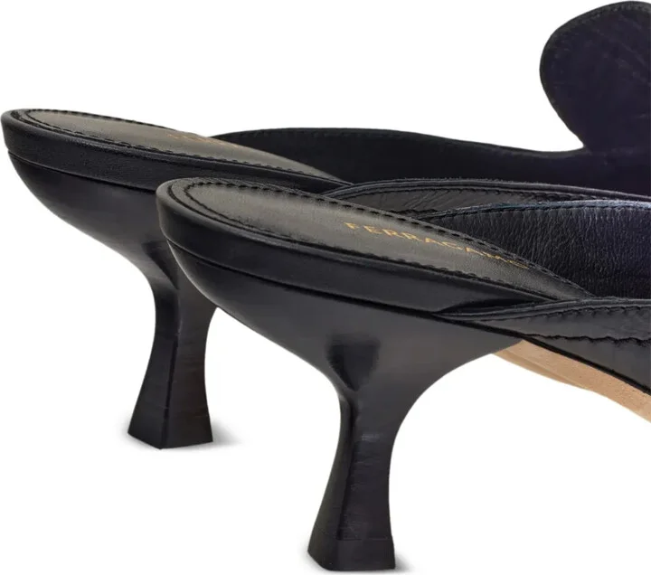 55mm Crocodile-Effect Leather Mules - Image 3