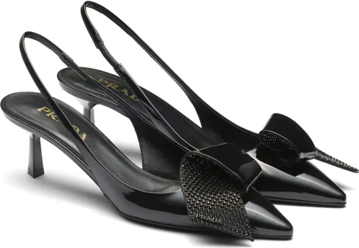 55mm Crystal-Embellished Slingback Pumps - Image 2
