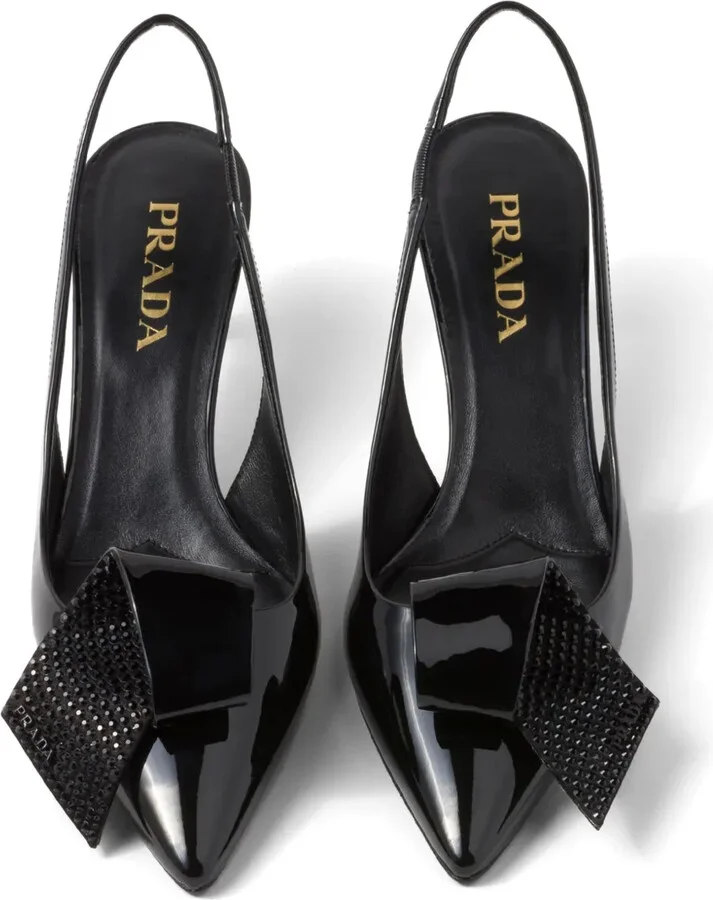 55mm Crystal-Embellished Slingback Pumps - Image 4