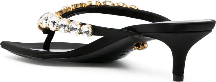55mm Crystal-Embellished Thong Sandals - Image 3
