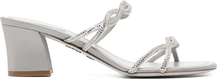 55mm Crystal-Embellishment Sandals
