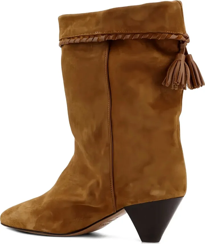 55mm Dalby braided-tassel suede boots - Image 3