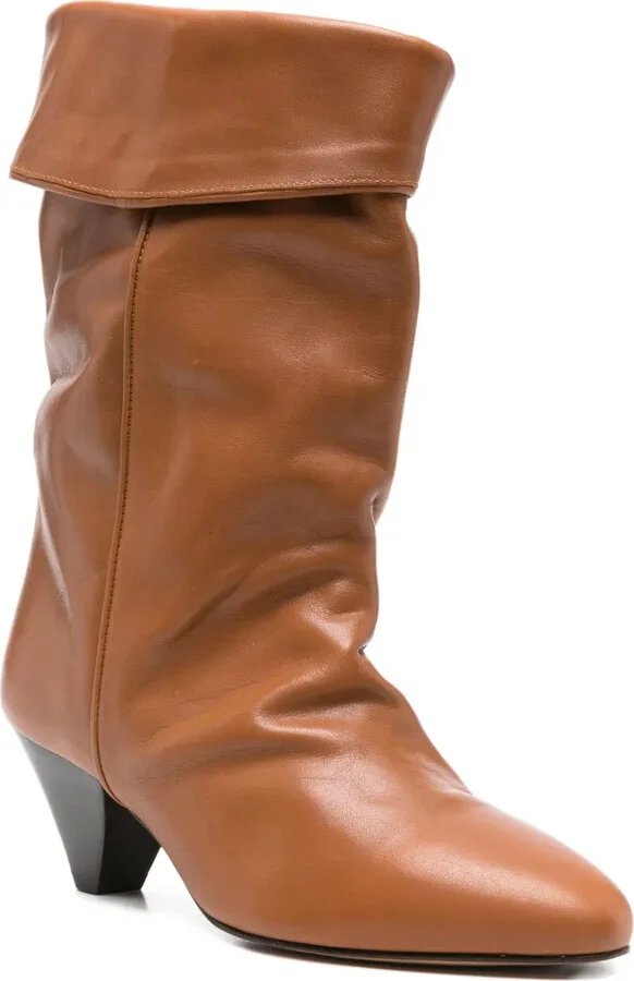 55mm Dalby draped leather boots - Image 2