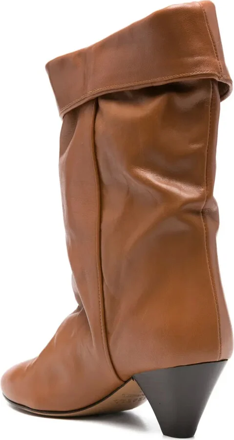 55mm Dalby draped leather boots - Image 3