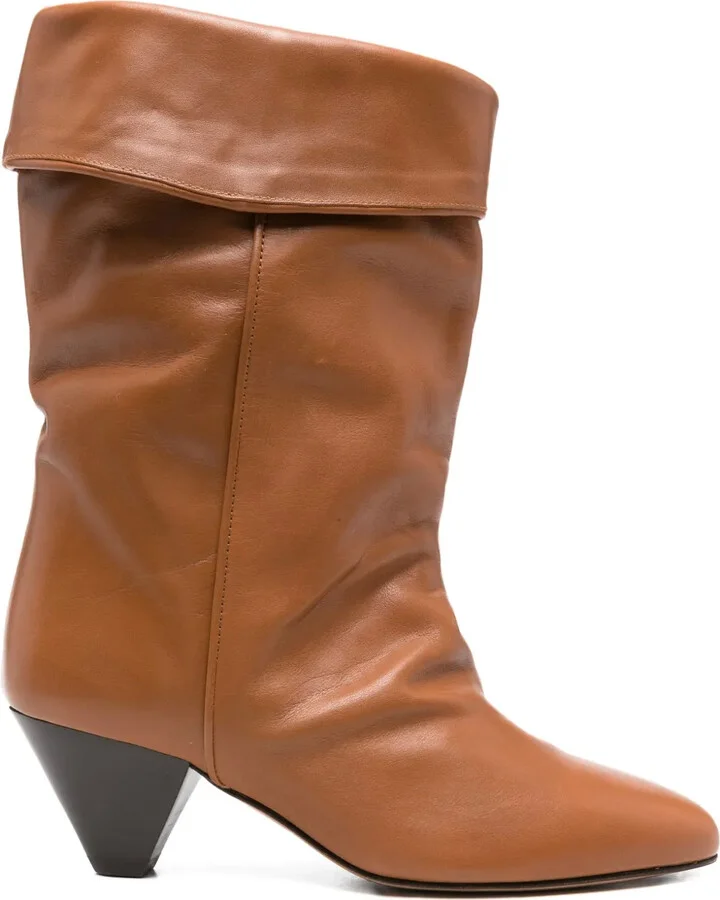 55mm Dalby draped leather boots
