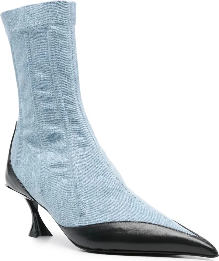 55mm Denim Boots - Image 2