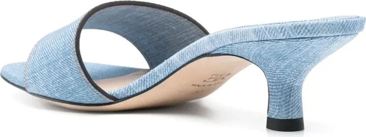 55mm Denim-Print Sandals - Image 3