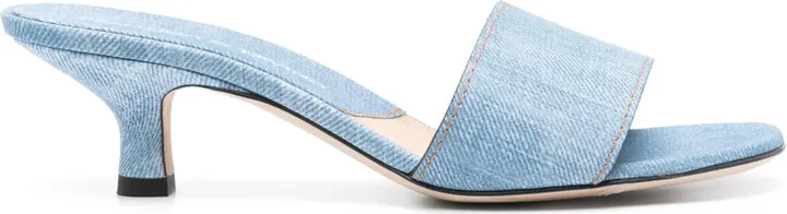 55mm Denim-Print Sandals