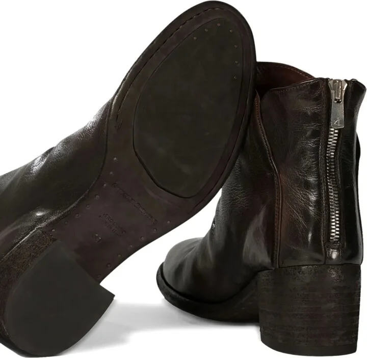 55mm Denner 100 zip-detail block-heel boots - Image 4