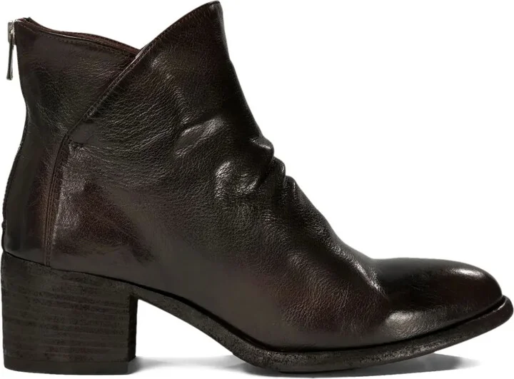 55mm Denner 100 zip-detail block-heel boots