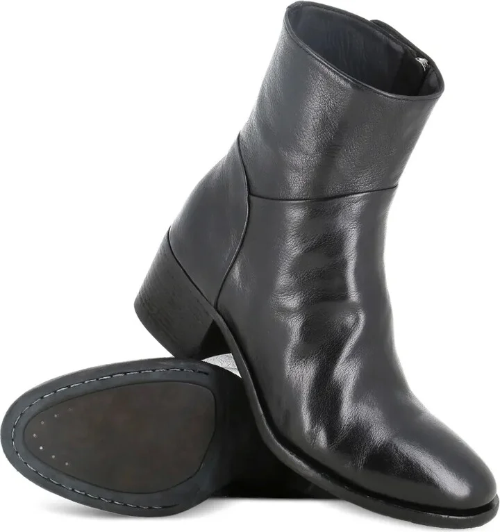 55mm Denner zip-detail leather boots - Image 4