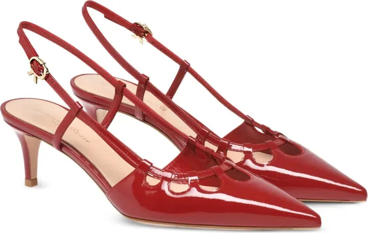 55mm Eloise cut-out heeled pumps - Image 2