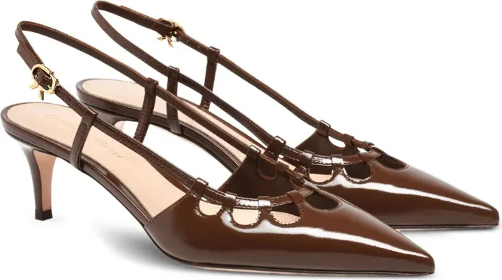 55mm Eloise cut-out heeled pumps - Image 2