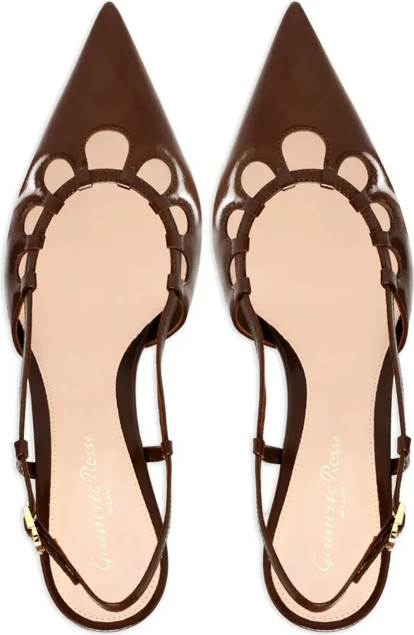 55mm Eloise cut-out heeled pumps - Image 4