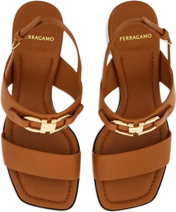 55mm Gancini-buckle leather sandals - Image 4