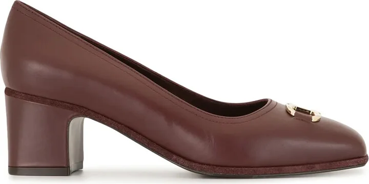 55mm Gancini leather pumps