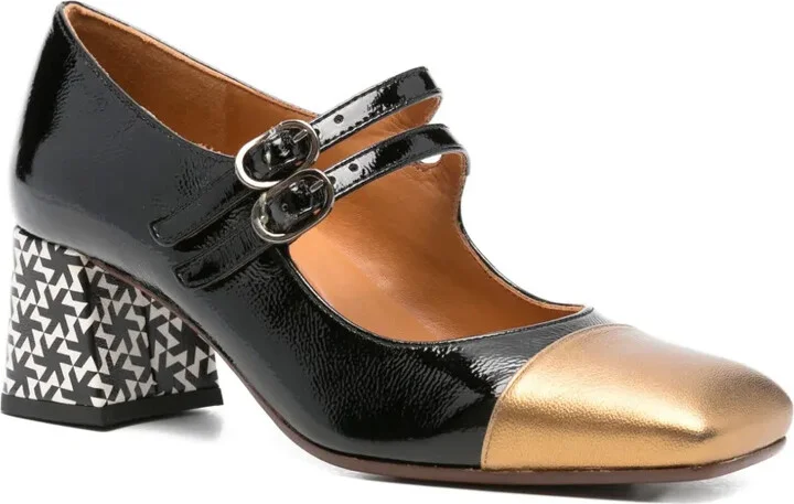 55mm Geometric-Block Heel Pumps - Image 2