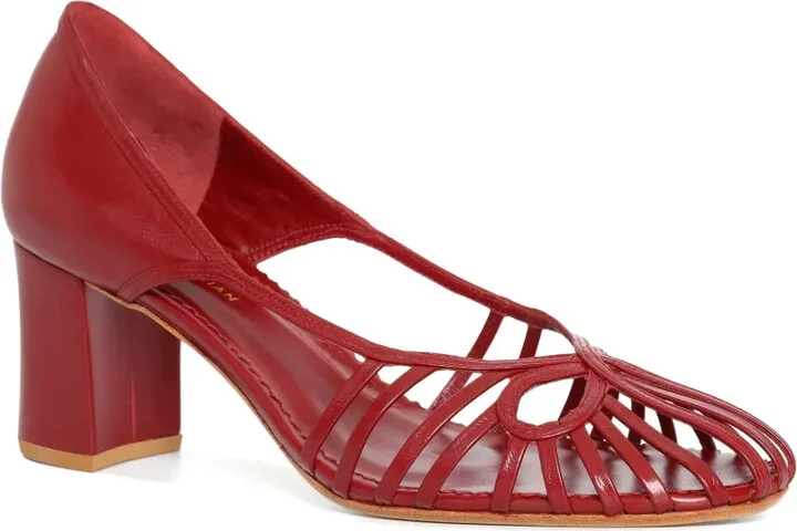 55mm Glyph cut-out block-heel pumps - Image 2
