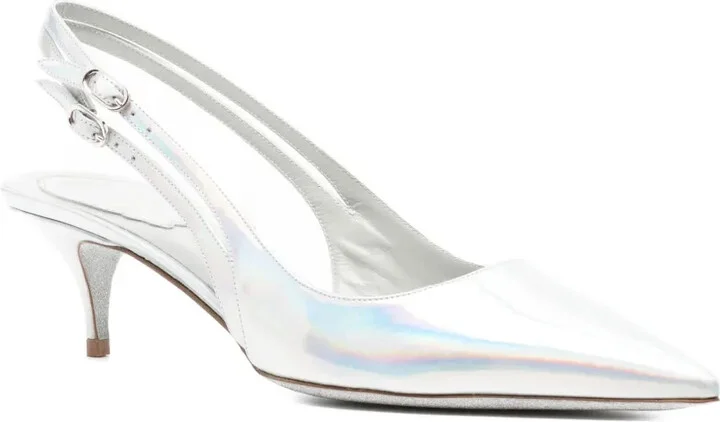 55mm Iridescent Slingback Pumps - Image 2