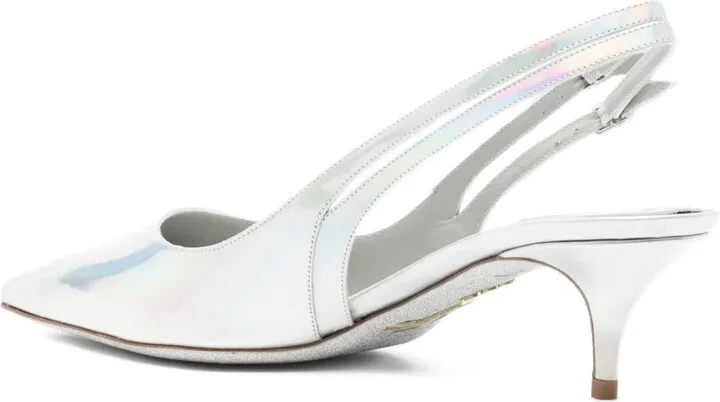 55mm Iridescent Slingback Pumps - Image 3