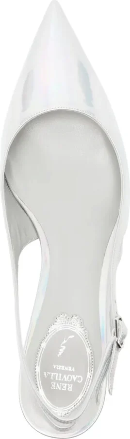 55mm Iridescent Slingback Pumps - Image 4
