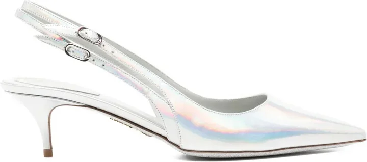 55mm Iridescent Slingback Pumps