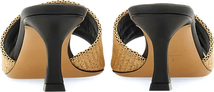 55mm Jacquard Raffia Sandals - Image 3