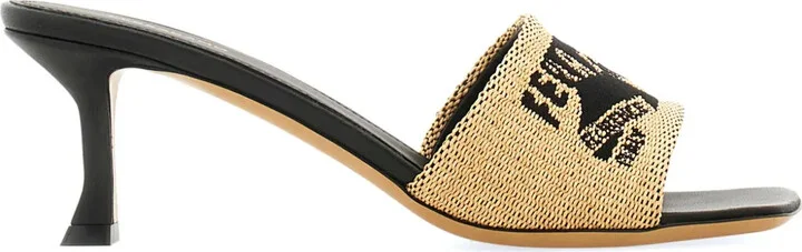 55mm Jacquard Raffia Sandals