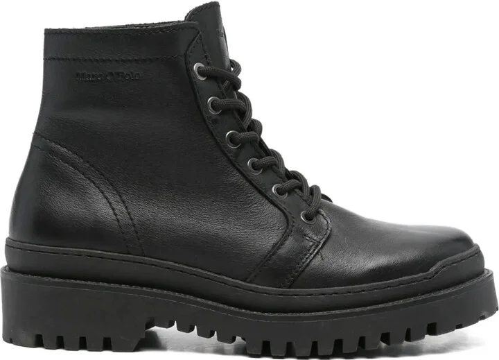55mm Lace-Up Leather Boots