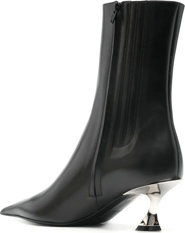 55mm Leather Ankle Boots - Image 3