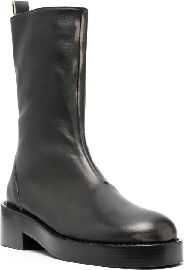 55mm Leather Ankle Boots - Image 2