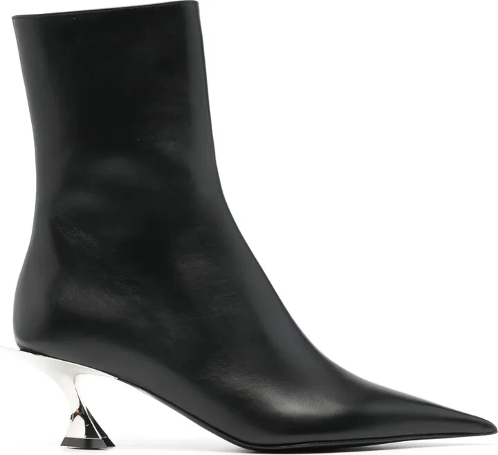 55mm Leather Ankle Boots