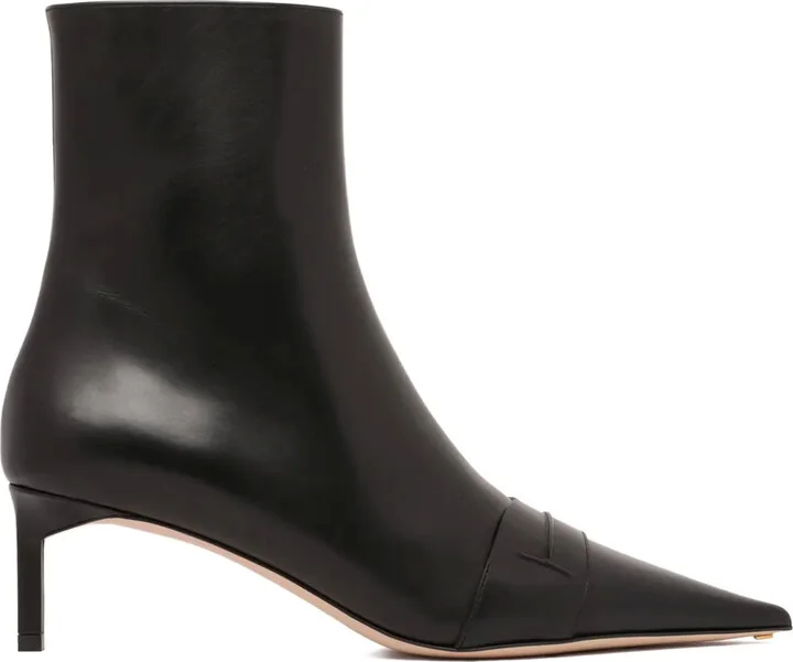 55mm Leather Ankle Boots
