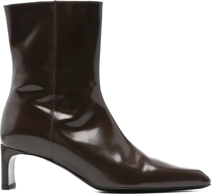 55mm Leather Ankle Boots