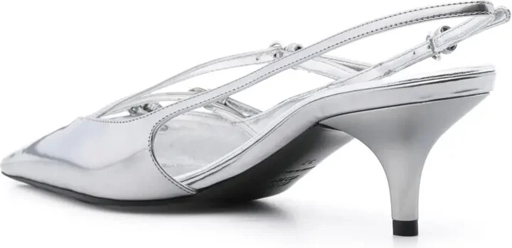 55mm Leather Buckle Pumps - Image 3