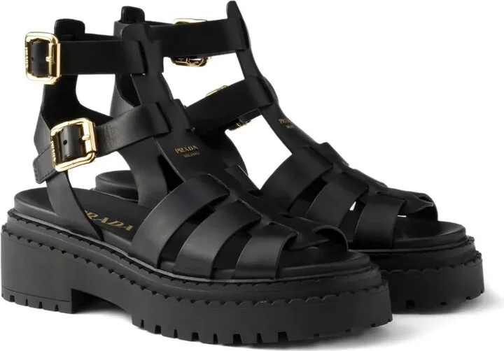 55mm Leather Buckle-Strap Sandals - Image 2