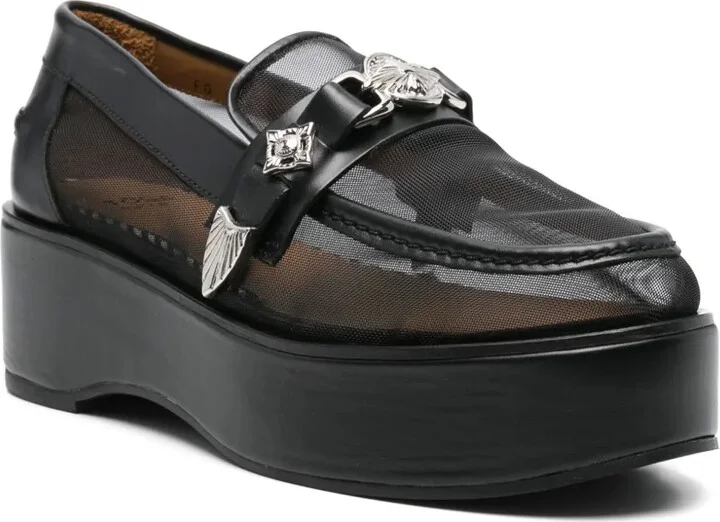 55mm Leather Heeled Loafers - Image 2