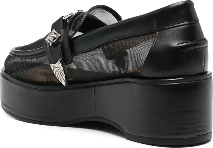 55mm Leather Heeled Loafers - Image 3