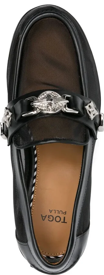 55mm Leather Heeled Loafers - Image 4
