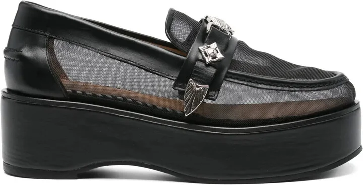 55mm Leather Heeled Loafers