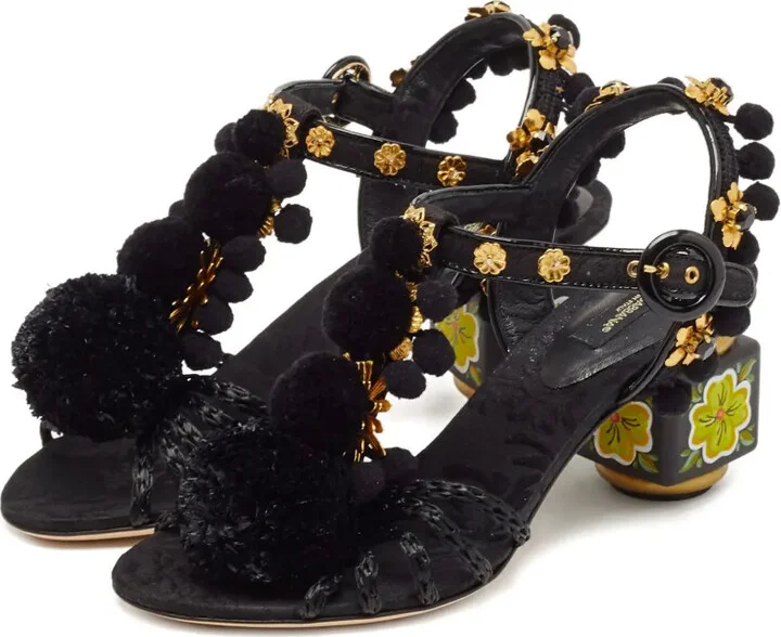 55mm Leather Heeled Sandals - Image 2