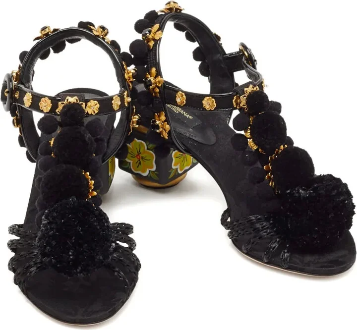 55mm Leather Heeled Sandals - Image 5