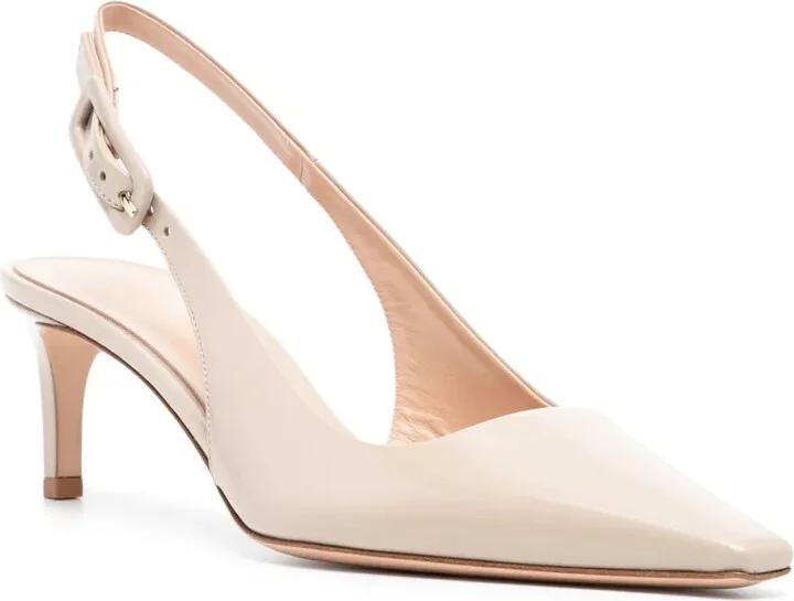 55mm Leather Slingback Pumps - Image 2