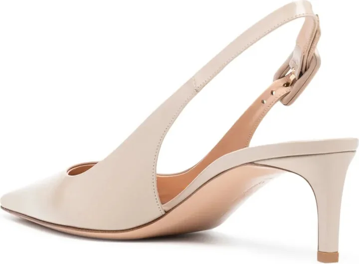 55mm Leather Slingback Pumps - Image 3