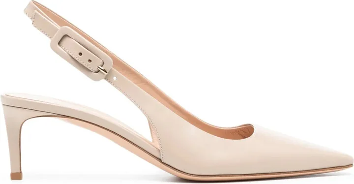 55mm Leather Slingback Pumps