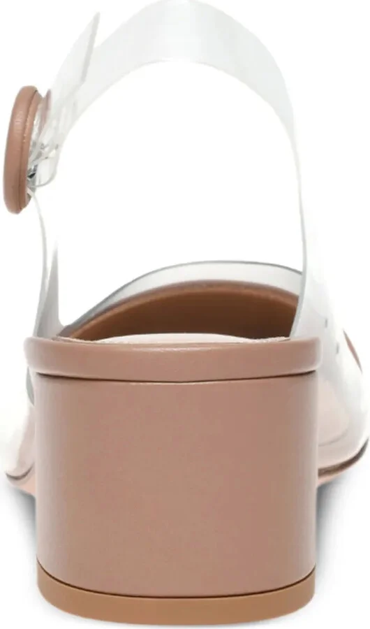 55mm Leather-Toecap Slingback Pumps - Image 3