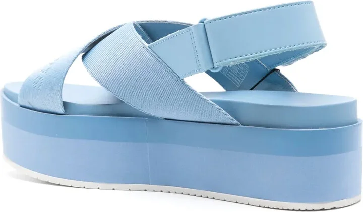 55mm Logo-Jacquard Flatform Sandals - Image 3