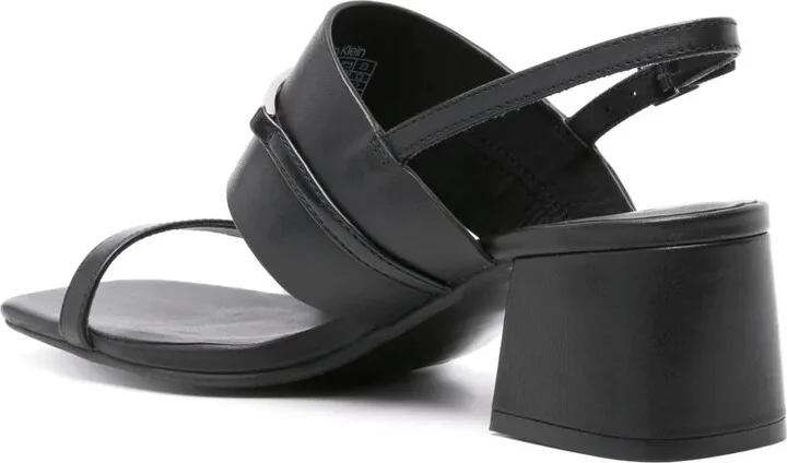 55mm Logo-Plaque Leather Sandals - Image 3